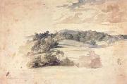 Anthony Van Dyck Hilly landscape with trees (mk03) USA oil painting artist